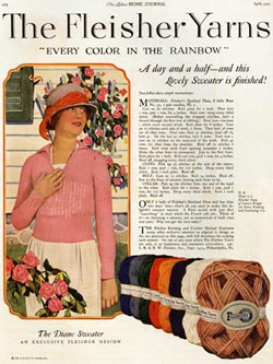 1921 Fleisher Yarn ad
