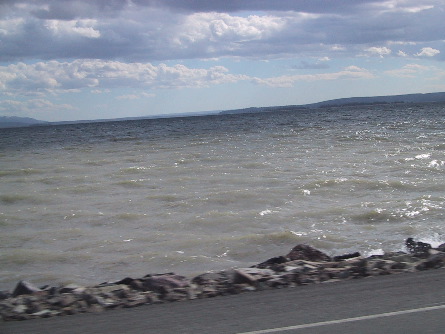 Lake Yellowstone on a windy day