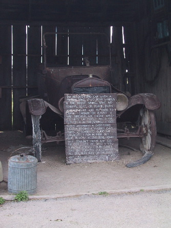 Old car at the pioneer homestead, South Dakota