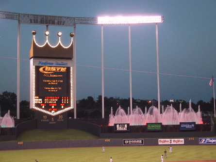 Fountains between innings