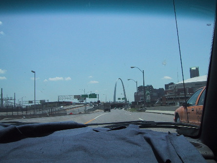 First sight of the Arch, St. Louis