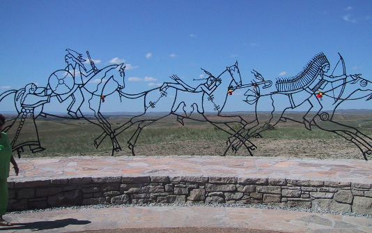 New Indian monument at Little Bighorn