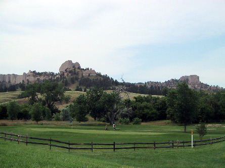 Golf course with scenery