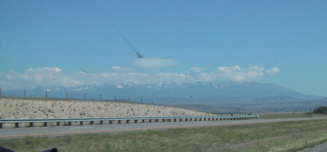 Montana mtns and a big bug SPLAT!